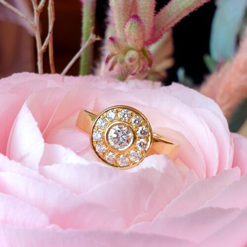Hochwertiger Ring mit Brillanten in 750 Gelbgold